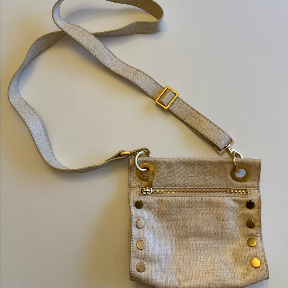 Hammitt Tan Crossbody Bag with Gold Accents